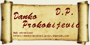 Danko Prokopijević vizit kartica